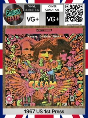 CREAM•Disraeli Gears•Dec 09, 1967 US Stereo (#SD 33-232) Terre Haute, 1st Press